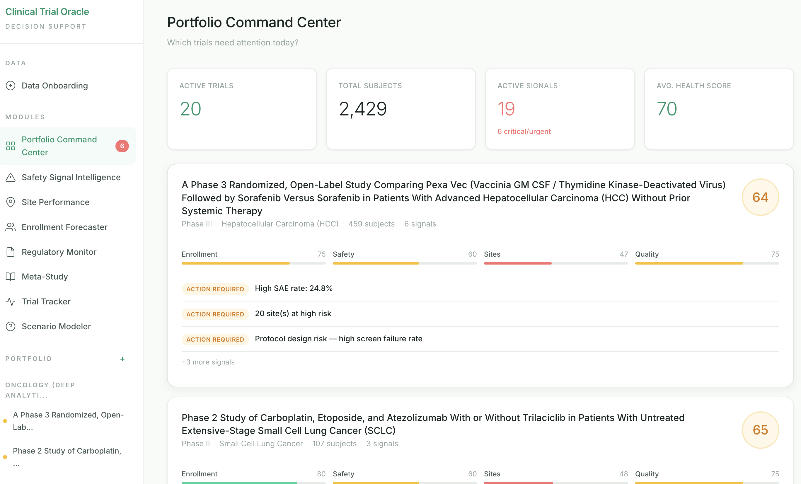 Portfolio Command Center